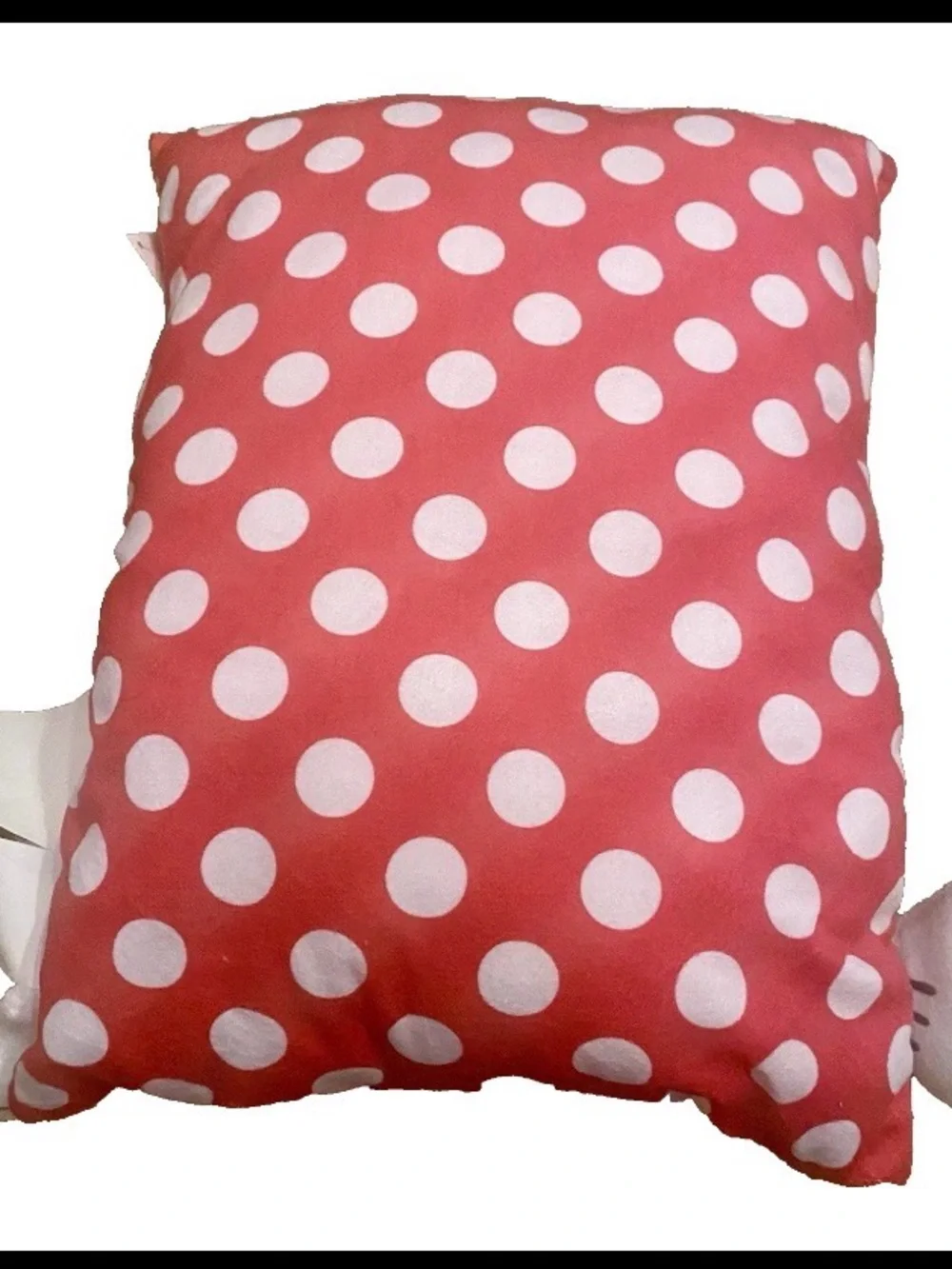 Disney Minnie Mouse Plush 3D Pillow 13 in. x 10 in. Pink and White Polka Dot